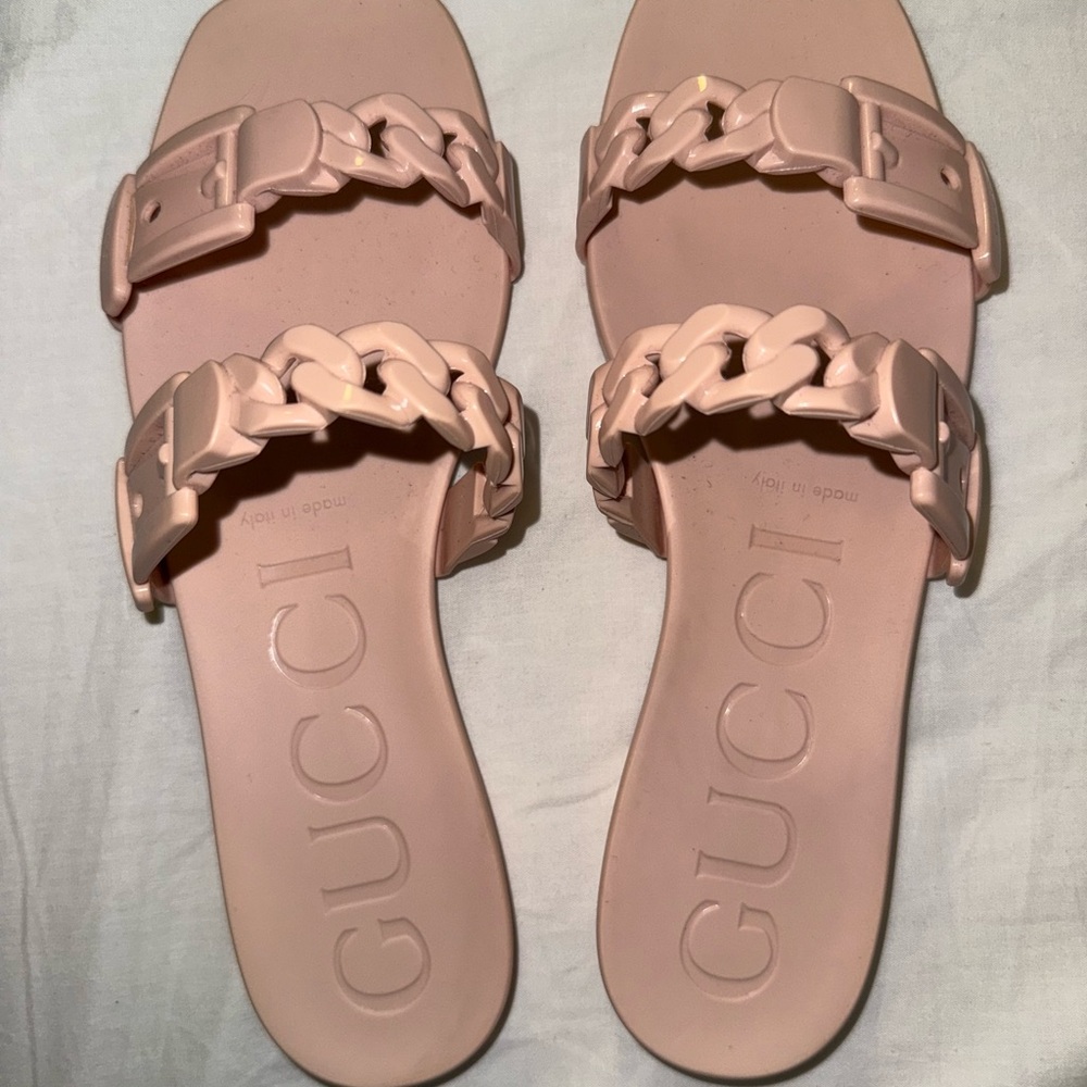 Gucci Pink Sandals with Braided Detail (NEW)